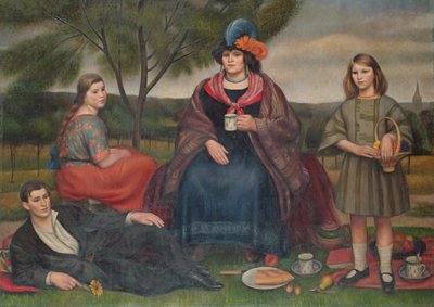 Coster Family on Hampstead Heath by Mark Gertler
